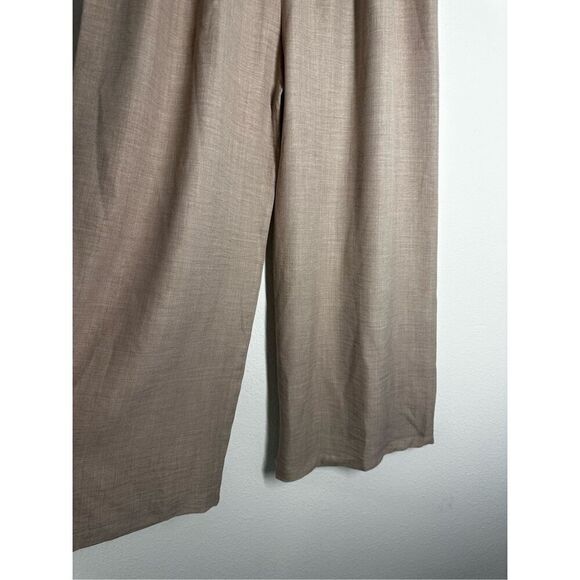 NWT VAV New York WIDE LEG PANTS WITH ELASTIC WAIST one Size Tan See Description - Picture 2 of 15
